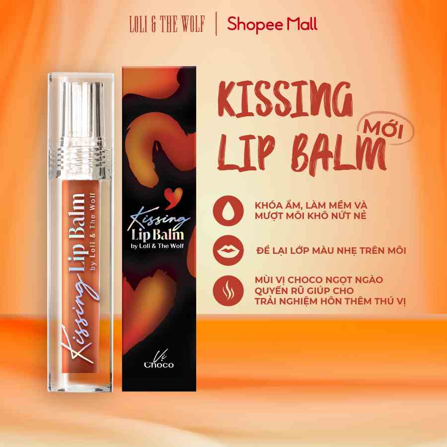 Son Dưỡng Hôn Kissing Lip Balm Loli And The Wolf Mềm Môi Hương Chocolate 5ml