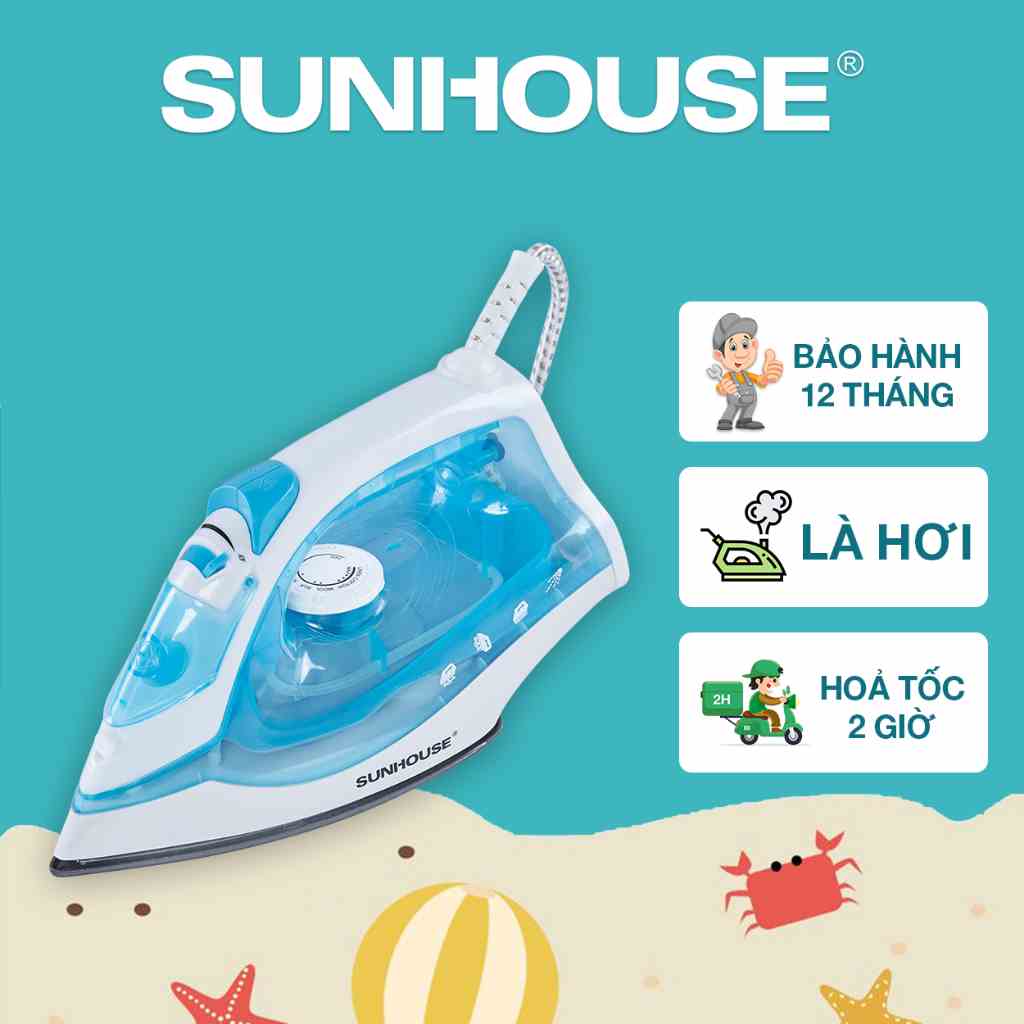 Bàn là hơi nước SUNHOUSE SHD2065 - Bảo hành chính hãng 12 tháng