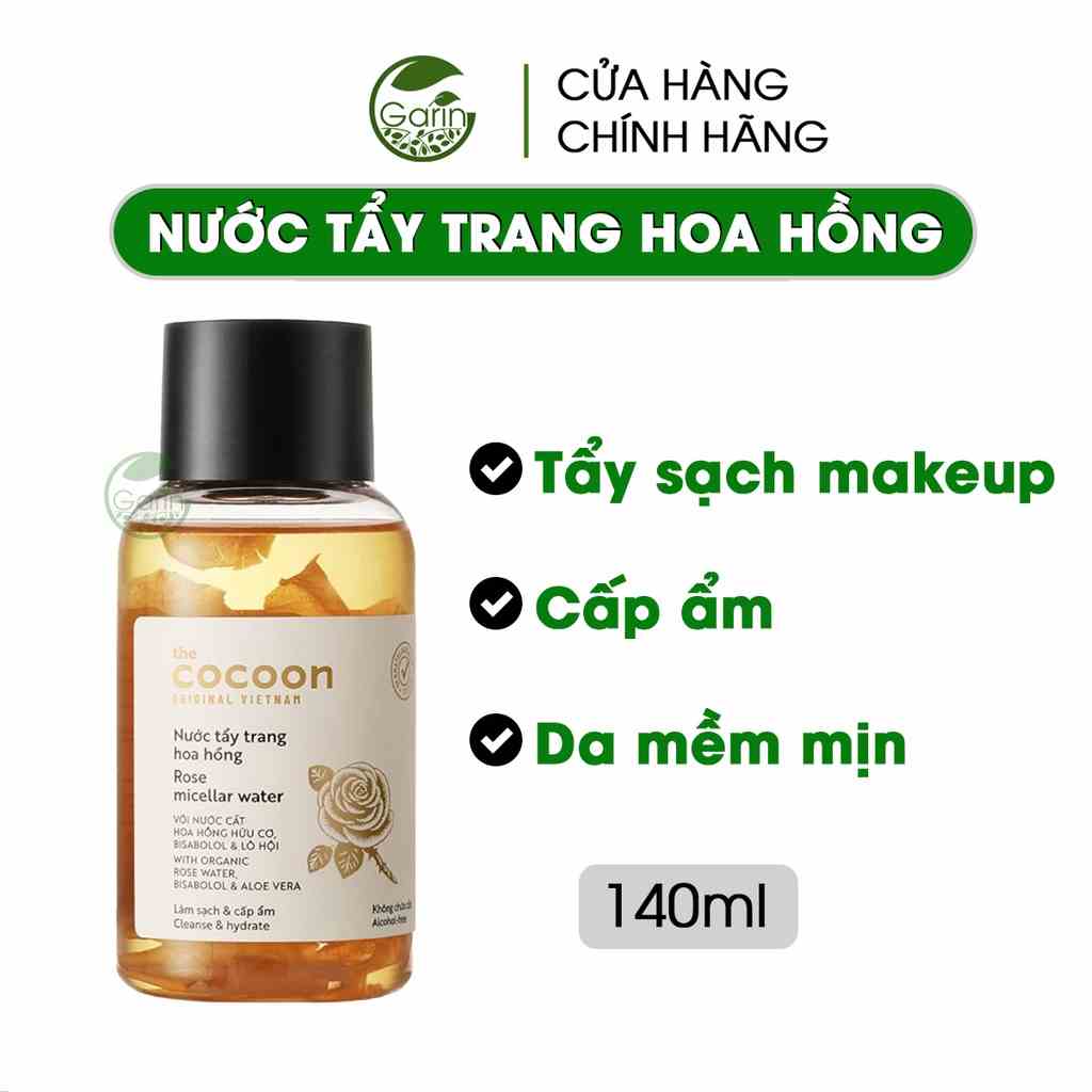 [Mã BMLTB35 giảm đến 35K đơn 99K] Nước tẩy trang hoa hồng Cocoon tẩy sạch makeup & cấp ẩm