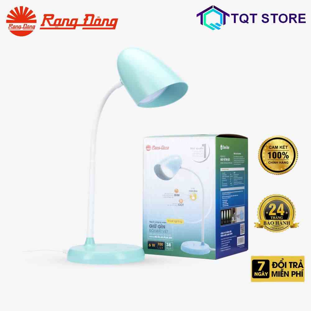 Đèn bàn LED bảo vệ thị lực, chính hãng Rạng Đông, bảo hàng 12 tháng, Model RD-RL-38.Plus 6W