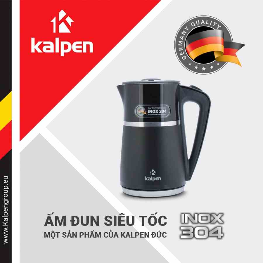 [Mã BMLTB200 giảm đến 100K đơn 499K] Ấm đun siêu tốc 3 lớp màu đen KK33 Kalpen