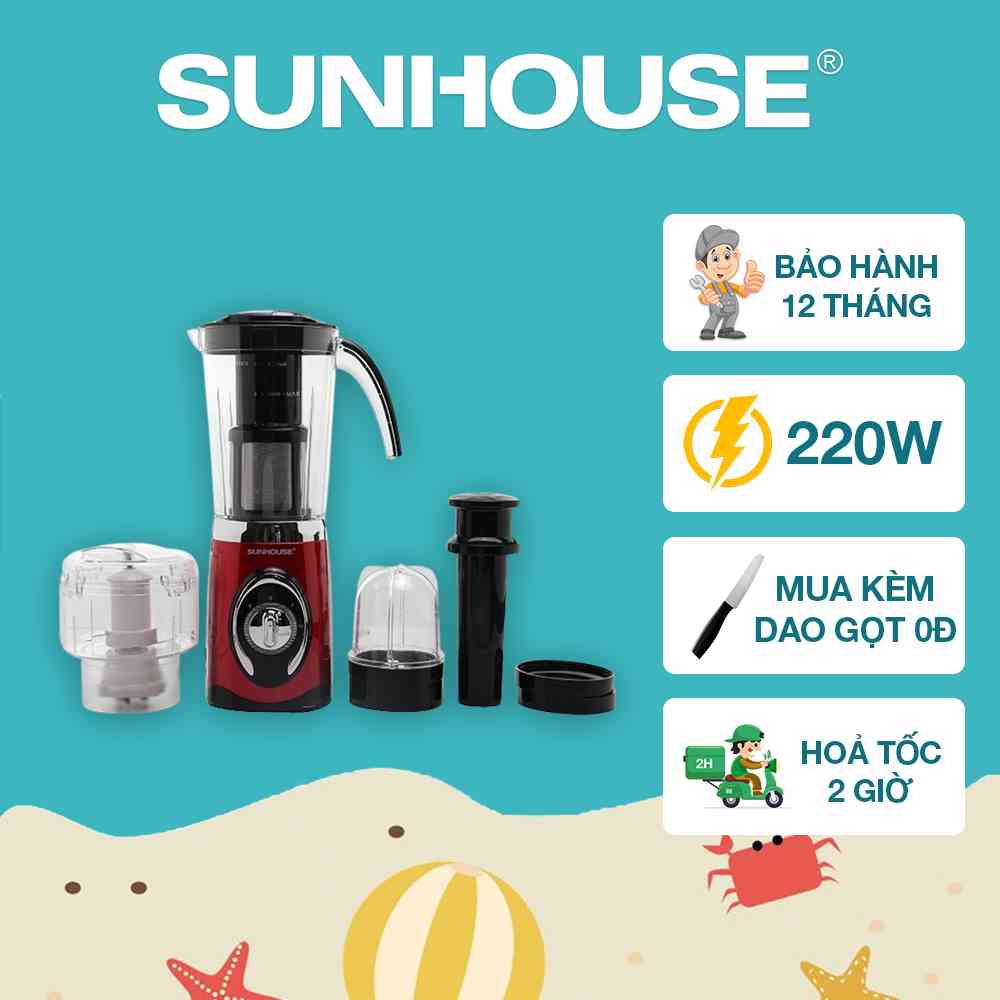 Máy xay sinh tố đa năng SUNHOUSE SHD5323 - Bảo hành chính hãng 12 tháng