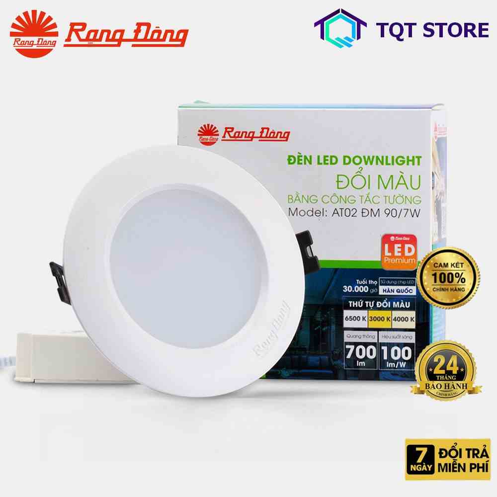 Đèn LED Downlight chính hãng Rạng Đông AT04 110/12W 3000K SS/ 4000K SS/ 6500K SS