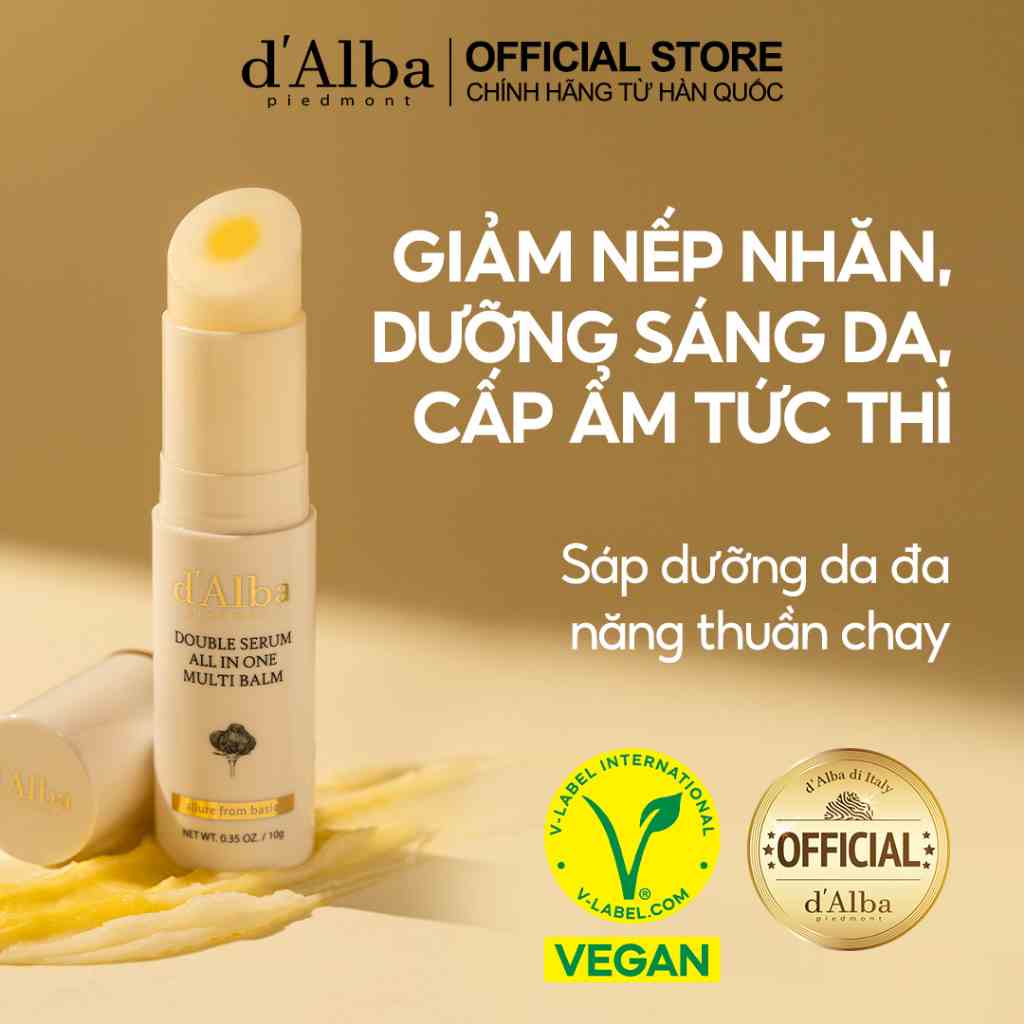 [dAlba Official] Sáp dưỡng đa năng chống lão hóa dạng thỏi Double Serum All in One Multi Balm 10g