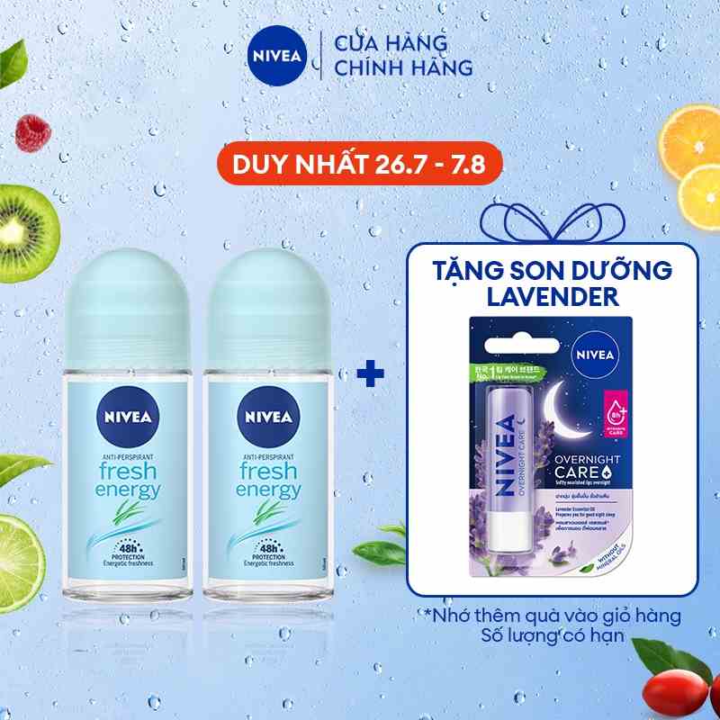 Bộ 2 Lăn Ngăn Mùi NIVEA Tươi Mát Sức Sống (50 ml) - 83754