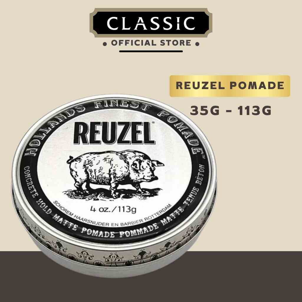 [Mã BMTTC60K giảm đến 60K đơn 50K] Sáp vuốt tóc Reuzel Concrete Hold Matte Pomade