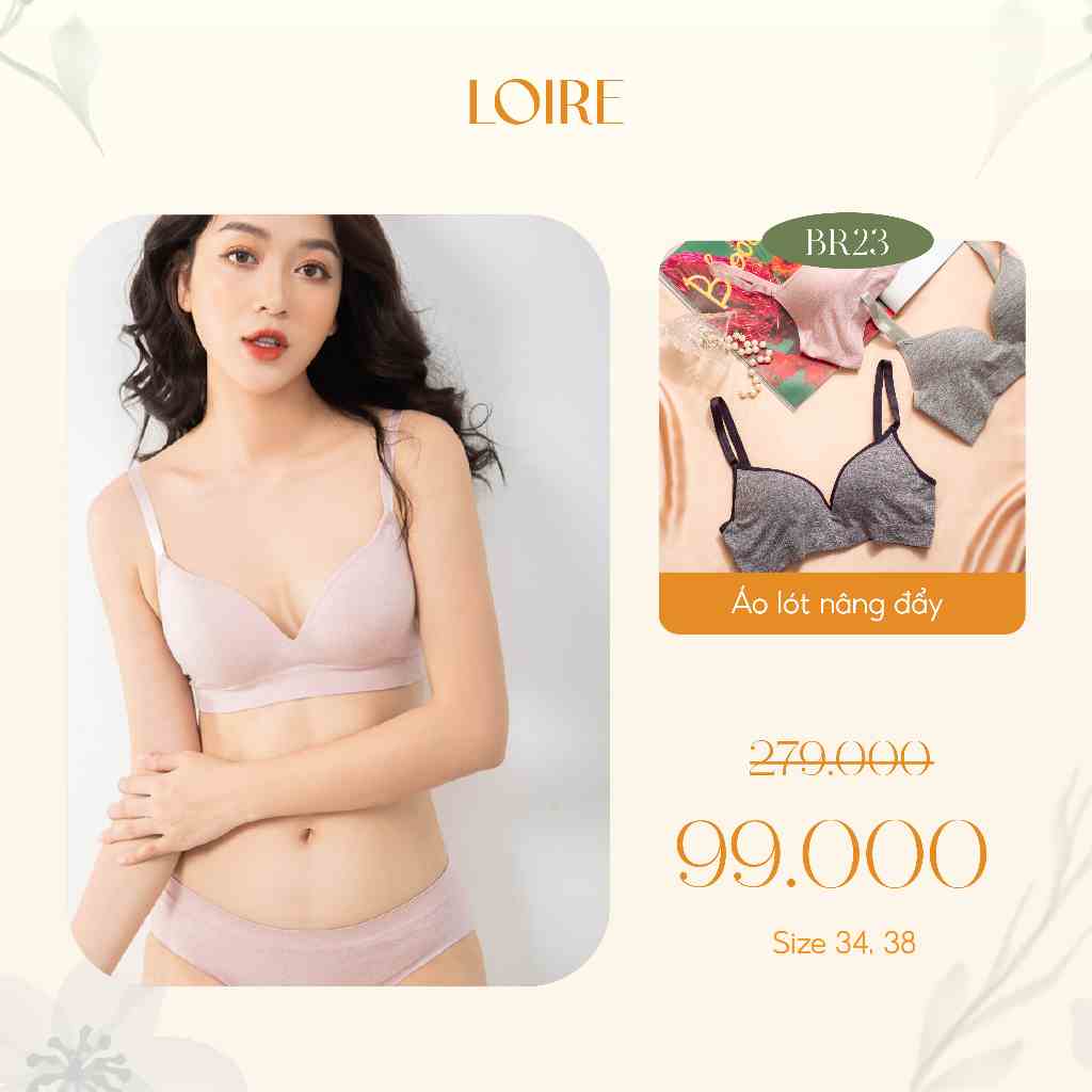 Áo Ngực Không Gọng Nâng Ngực LOIRECHIC BR23