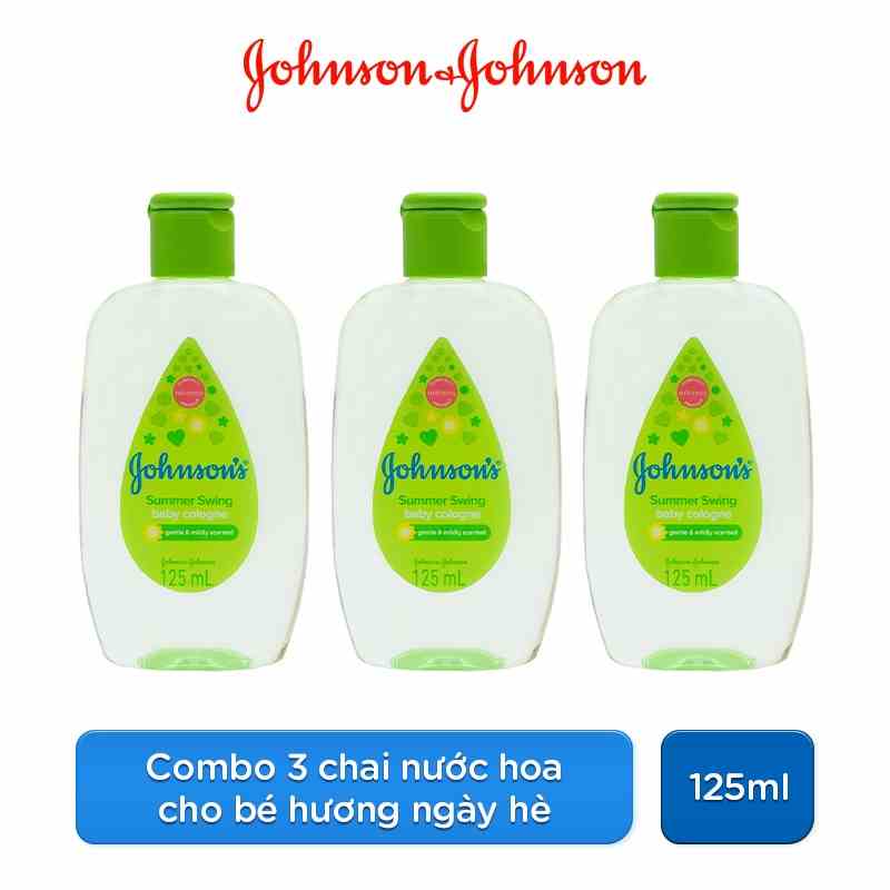 Combo 3 Chai Nước Hoa Cho Bé Johnsons Baby Cologne Hương Ngày Hè Summer Swing Baby Cologne 125ml