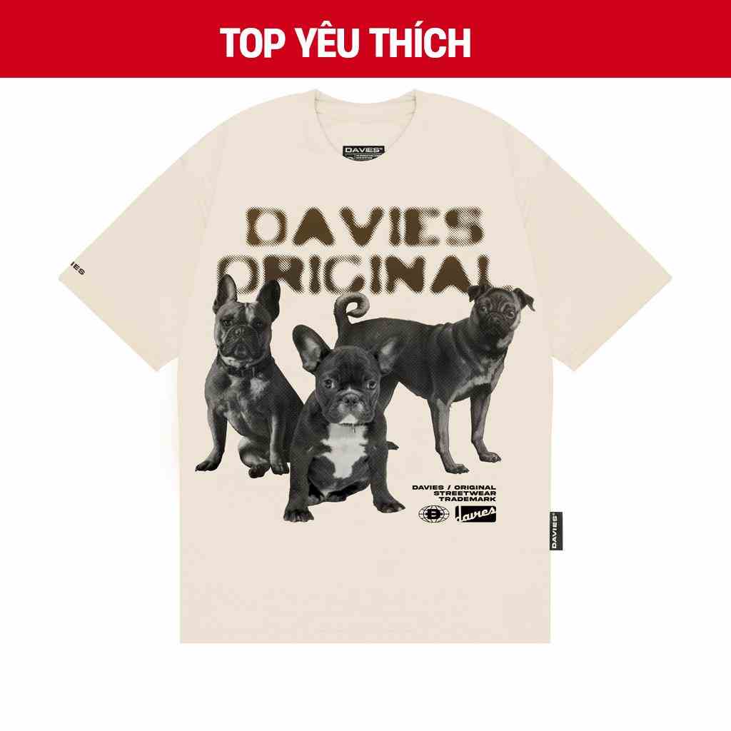 Áo phông nữ form rộng tay lỡ màu xám Pug Crew tee local brand DAVIES | D26-T6