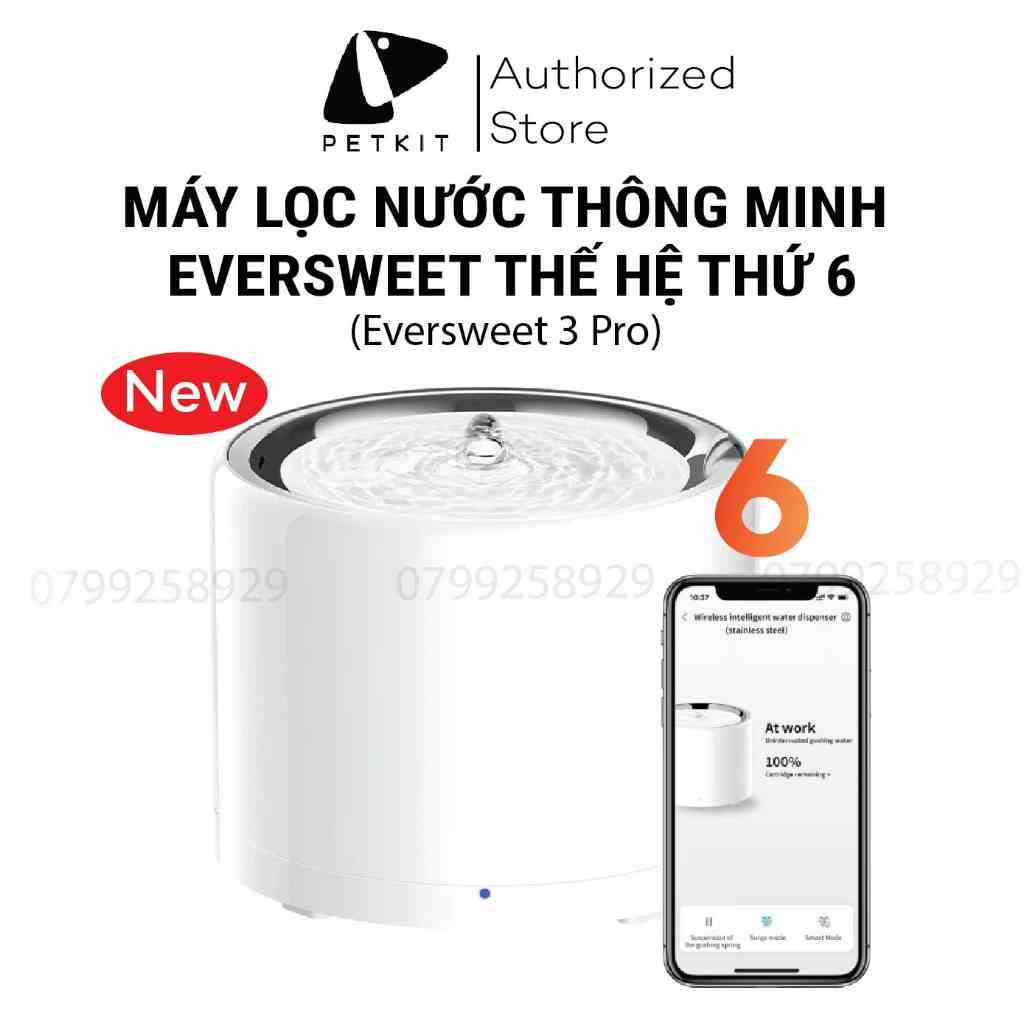 [Mã BMLTB200 giảm đến 100K đơn 499K] Máy Lọc Nước Cho Mèo, Máy Uống Nước Petkit Solo Eversweet Thế Hệ Thứ 6 Bản 2023