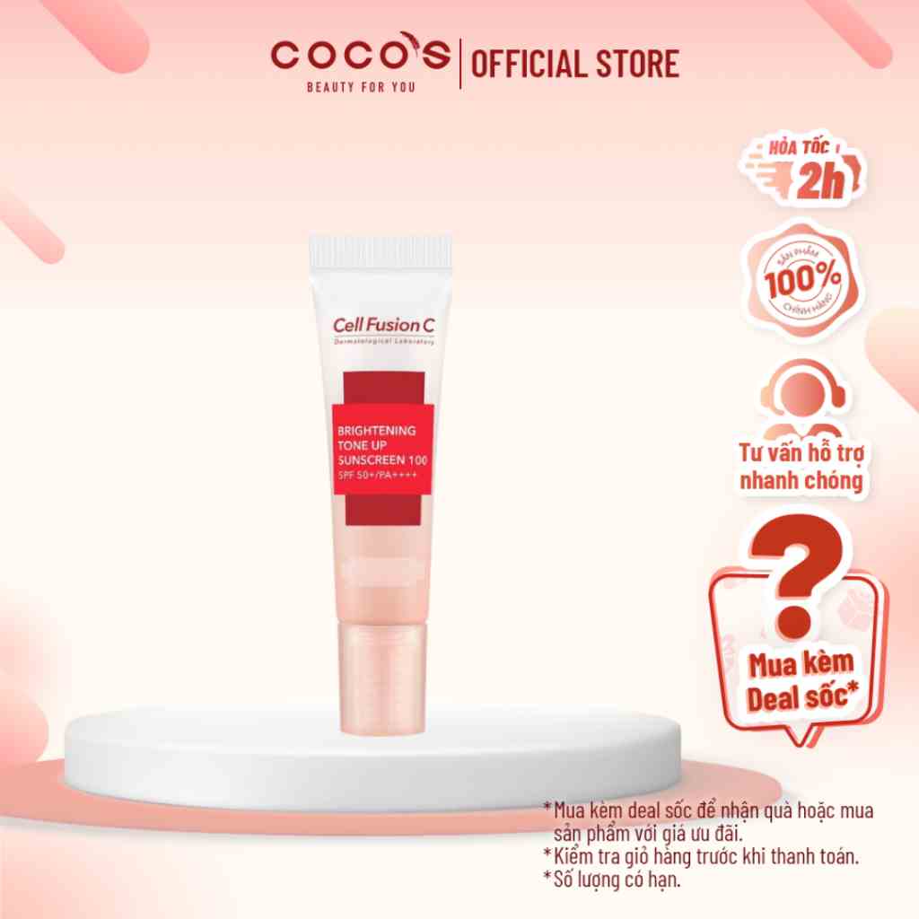 Kem Chống Nắng Cell Fusion C Nâng Tông Da Brightening Tone Up Sunscreen 100 SPF50+/ PA ++++ 8ml (minisize)