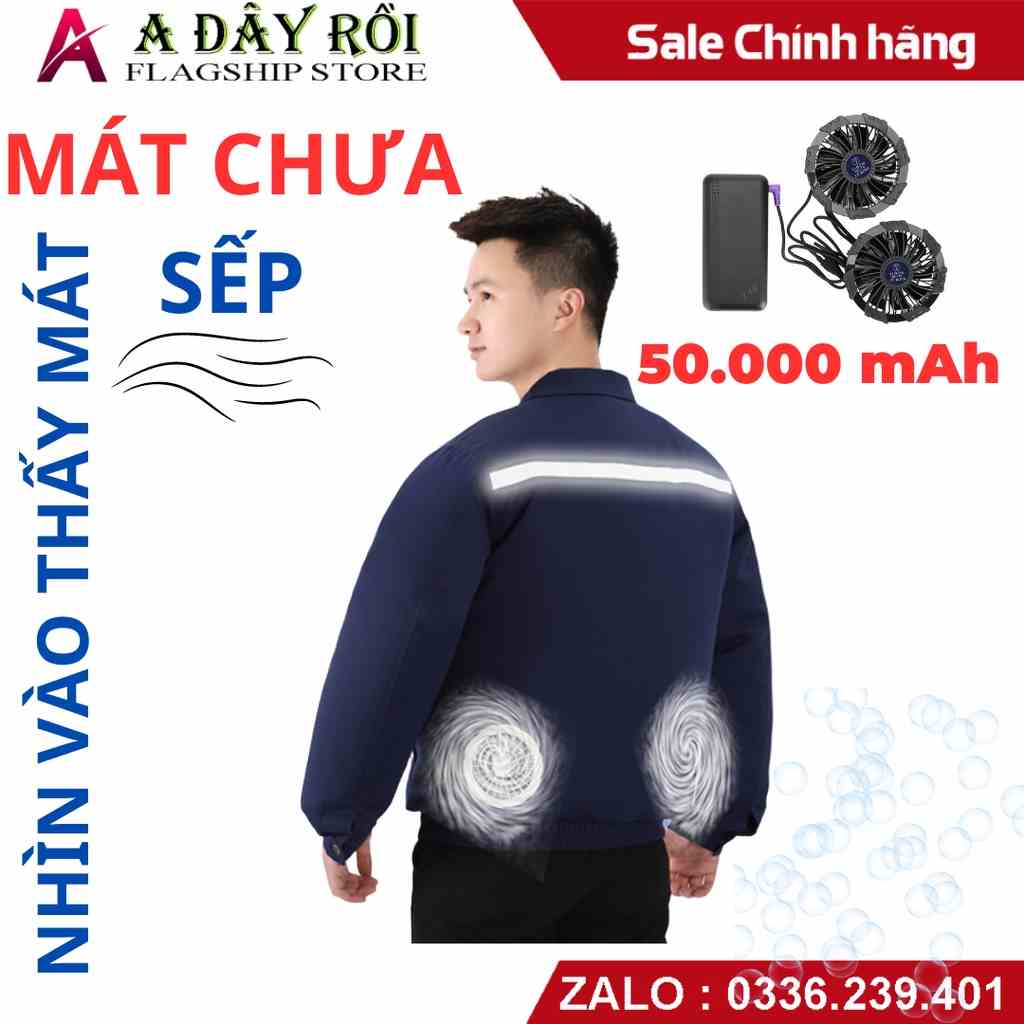 Áo điều hòa chính hãng Nhật Bản KAW pin 12 tiếng quạt 12V cực khỏe chống nóng, an toàn - Bảo hành 12 tháng