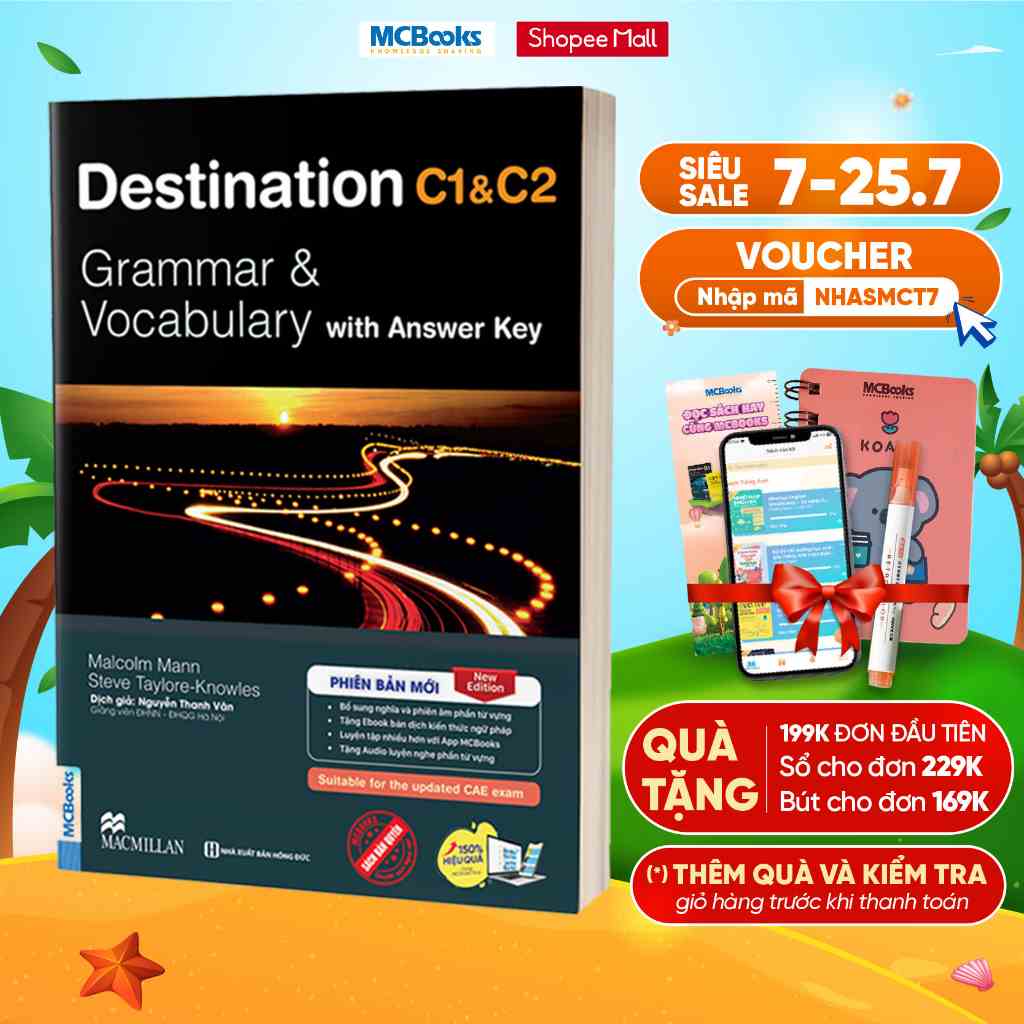 Sách - Destination C1&C2 Grammar and Vocabulary (Kèm Đáp Án) Tặng Audio và bài tập thực hành MCBooks