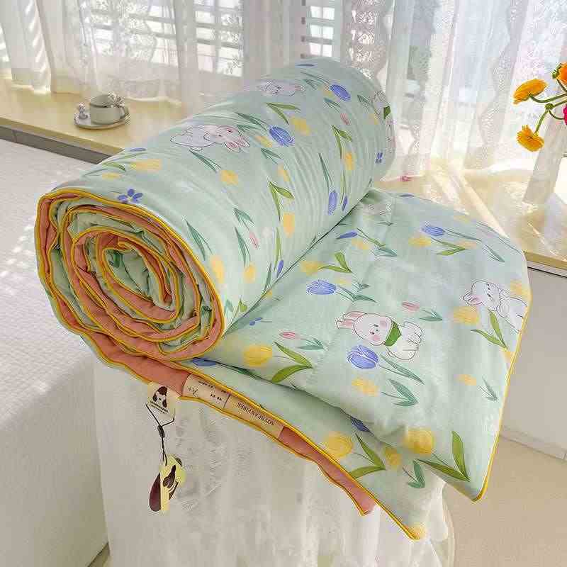 Chăn Đũi Mùa Hè HIN BEDDING Kích Thước 2mx2m3 Mềm Mịn, Mền Cotton Đũi Cao Cấp Chất Liệu Bông Xơ Đậu Nành