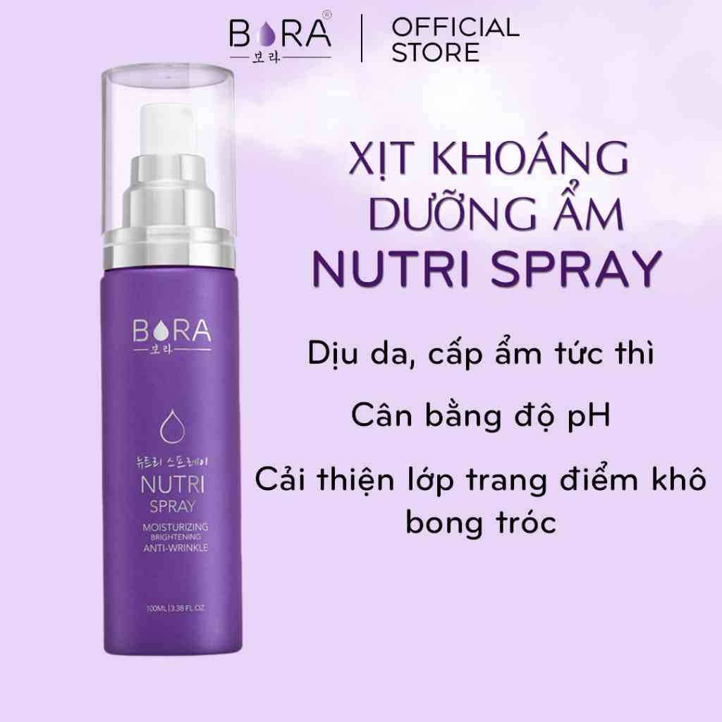 COMBO 3 Chăm Sóc Da Mặt BORA Sữa Rửa Mặt Thanh Nhiệt Tẩy Tế Bào Chết Xịt Khoáng Cấp Ẩm SIÊU GIẢM GIÁ