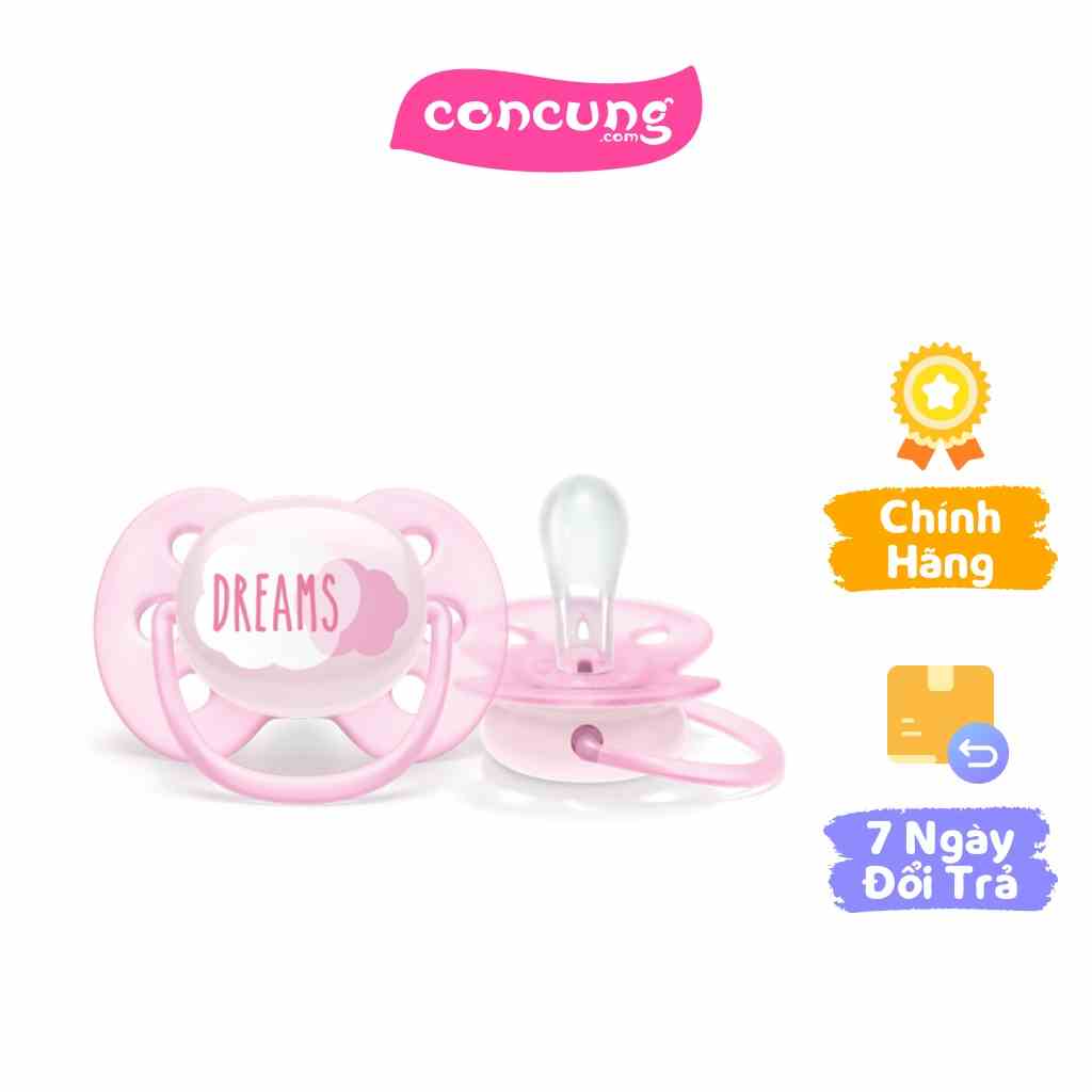 Ty ngậm Philips Avent siêu mềm 0-6M vỉ đơn (SCF527/01, hồng) 