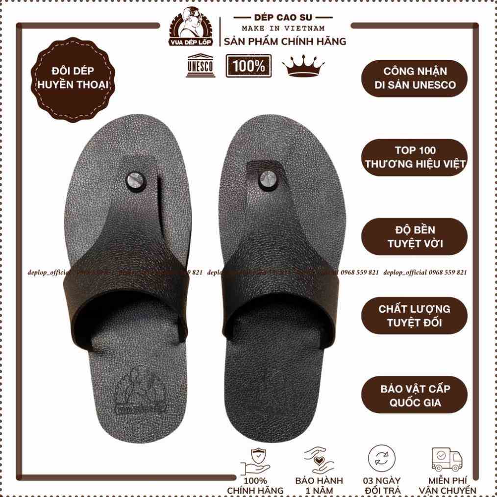 Dép cao su thời trang 2 quai phong cách Flip-Flops thương hiệu VUA DÉP LỐP PHẠM QUANG XUÂN trẻ trung dép lốp ô tô DL42