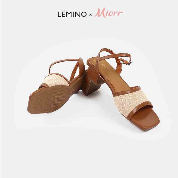 [Mã BMLTB200 giảm đến 100K đơn 499K] Sandal Nữ Lemino x Miorr Đế Vuông Phối Vải MG5G073