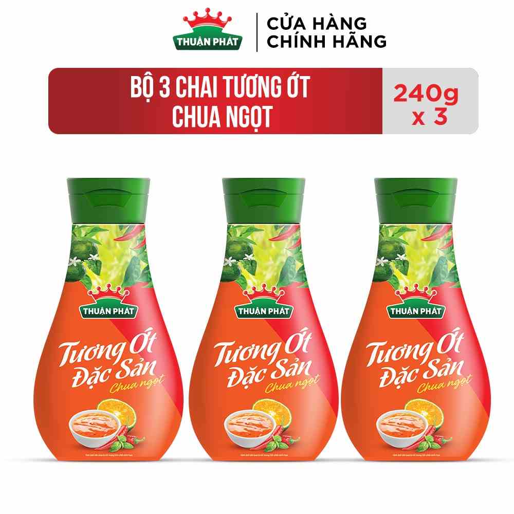 Combo 3 Tương Ớt Thuận Phát Chua Ngọt 240Gx3