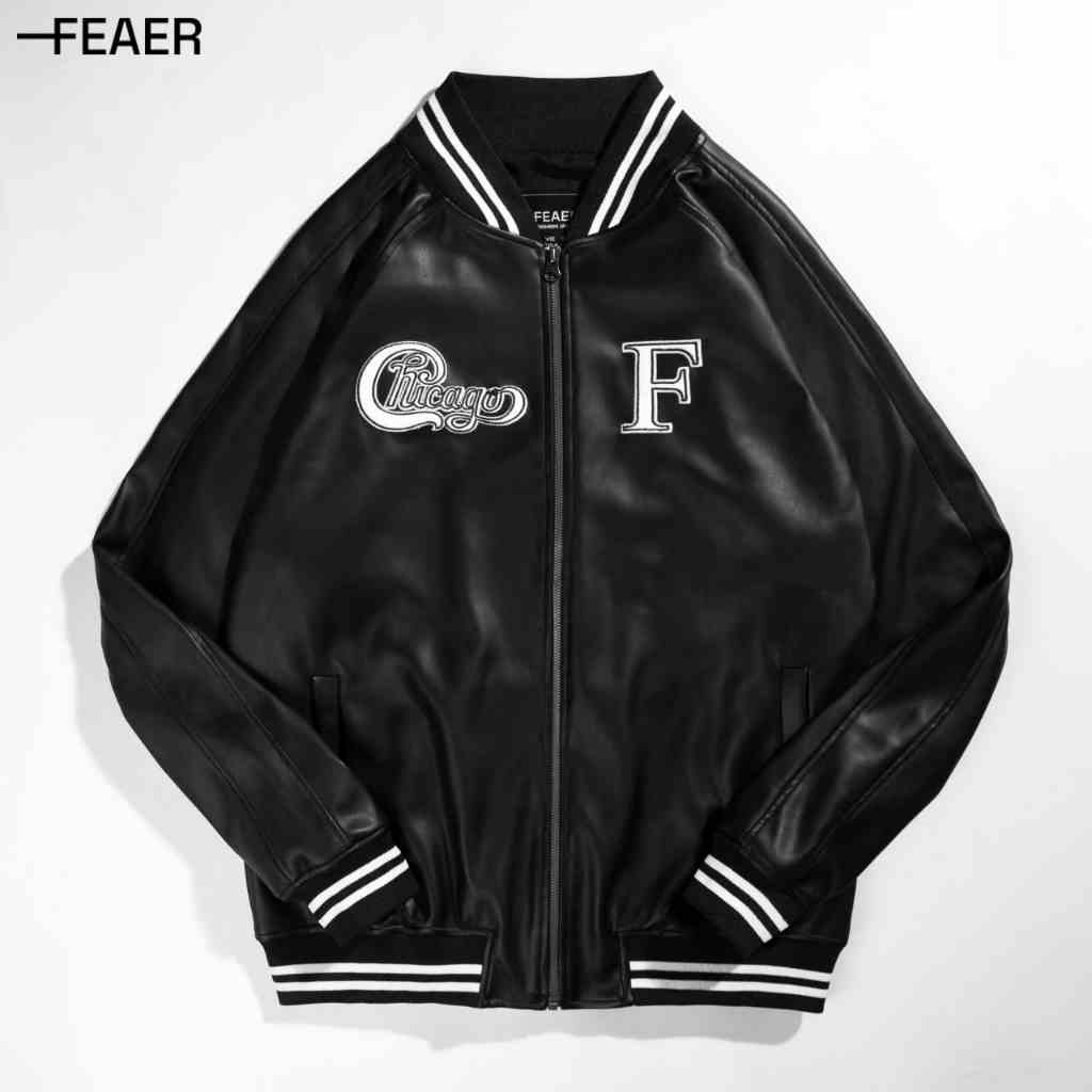 Áo khoác varsity da cao cấp CHICAGO trẻ trung, năng động - FEAER