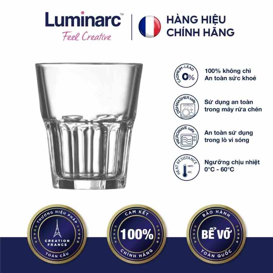 [Mã BMLTA35 giảm đến 35K đơn 99K] Bộ 12 Ly Thấp Thuỷ Tinh Luminarc Granity 270ml- LUGRD0781 - hộp Arcoroc