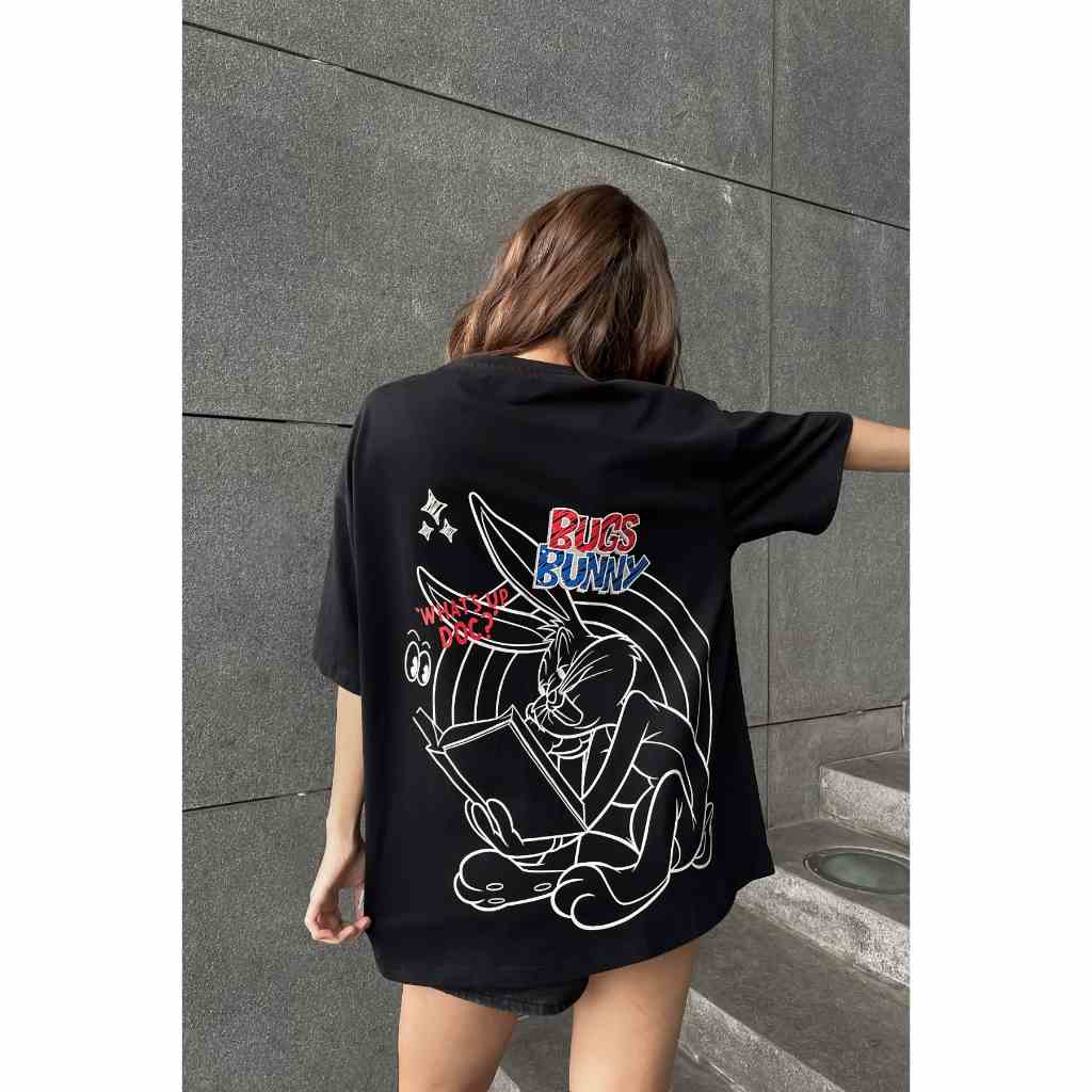 Áo Thun BOO Dáng Boxy Unisex In Lưng Bog Bunny Looney Tunes