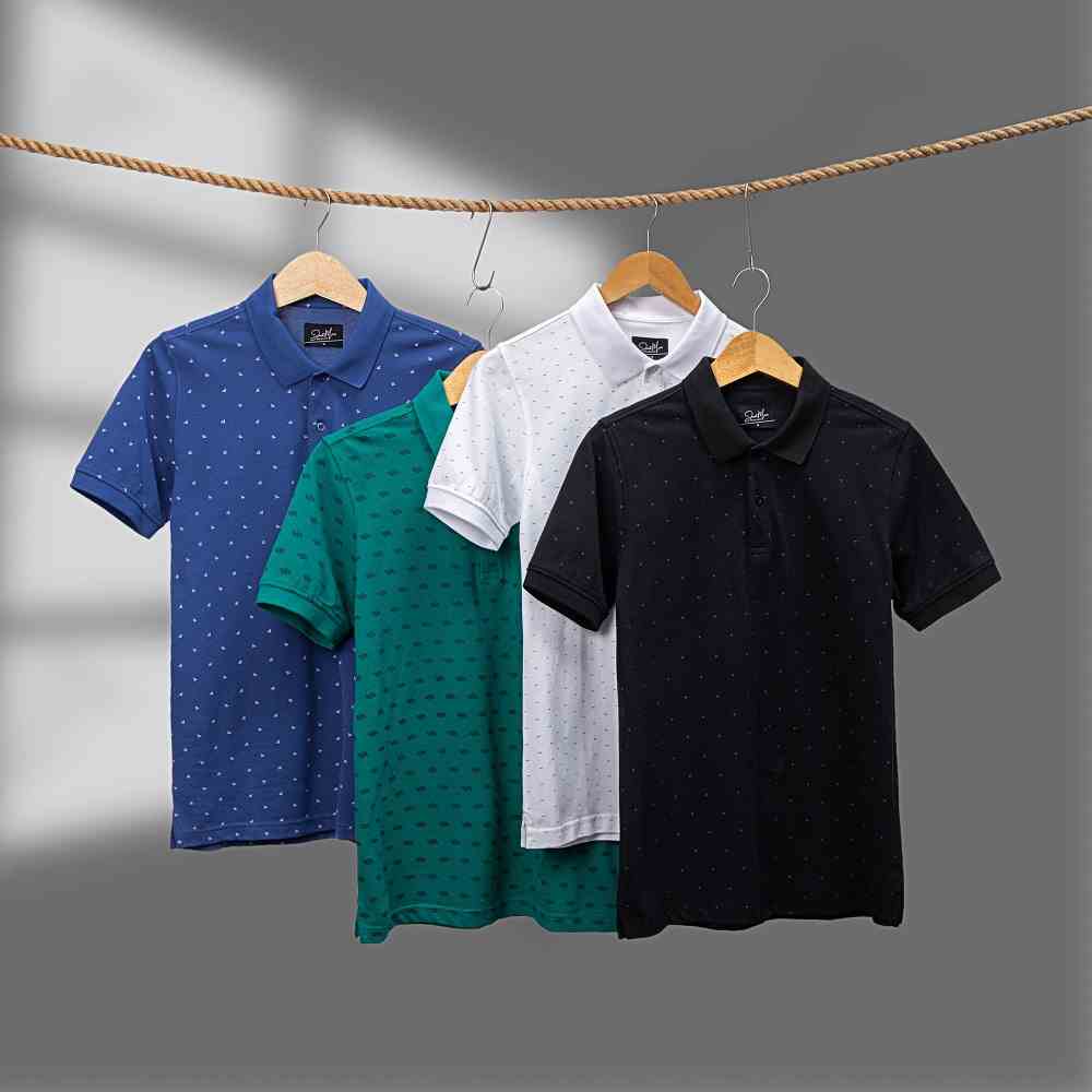 [Mã BMLTA35 giảm đến 35K đơn 99K] Áo Polo Họa Tiết Just Men 230042