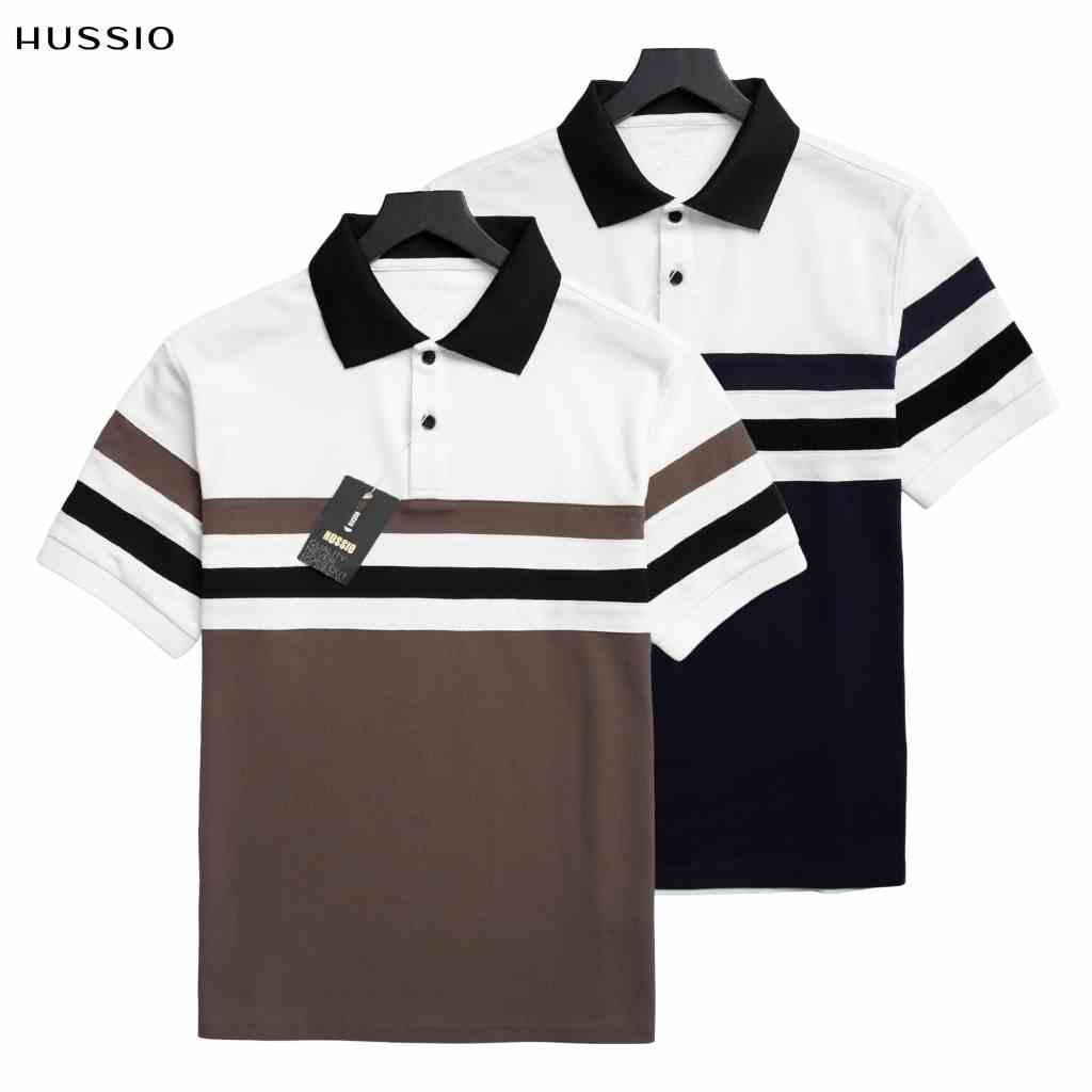 Áo thun polo nam có cổ DENVER vải cá sấu cotton Pique nam tính, thanh lịch, sang trọng - HUSSIO