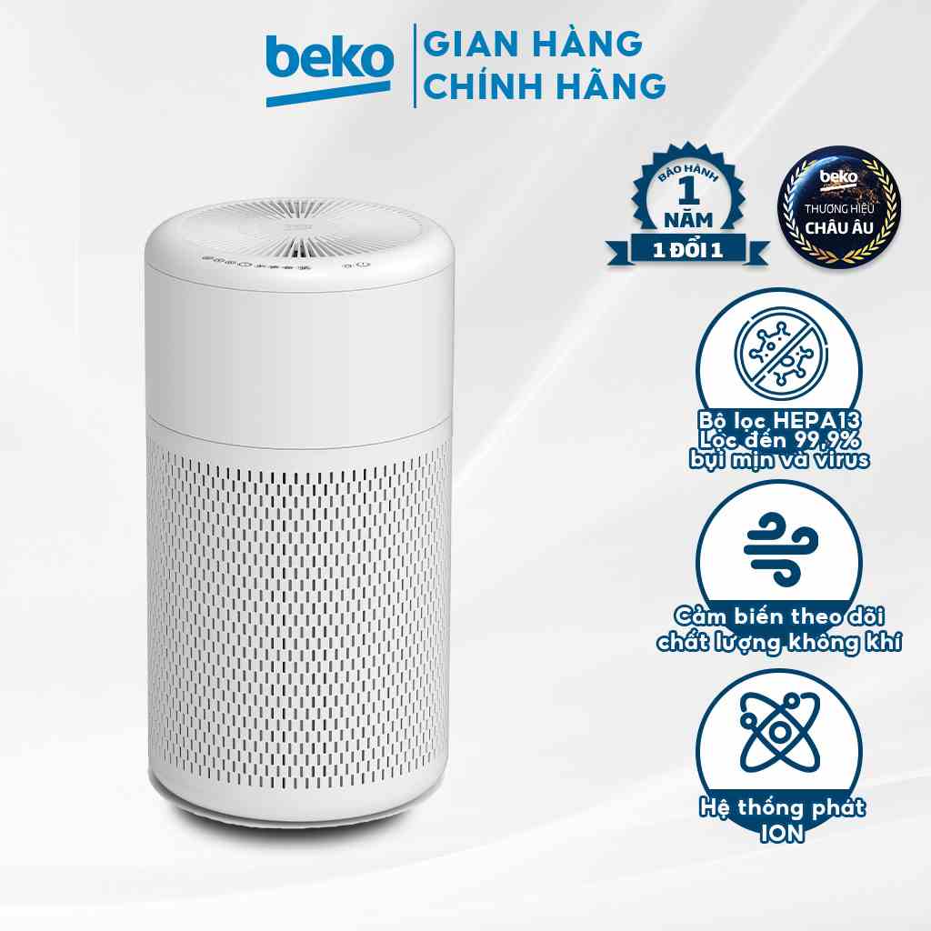 Máy Lọc Không Khí BEKO Bộ Lọc HEPA 13 Cao Cấp, Cảm Biến Bụi Mịn PM 2.5, Dành Cho Phòng 10-18m2 - ATP5100I