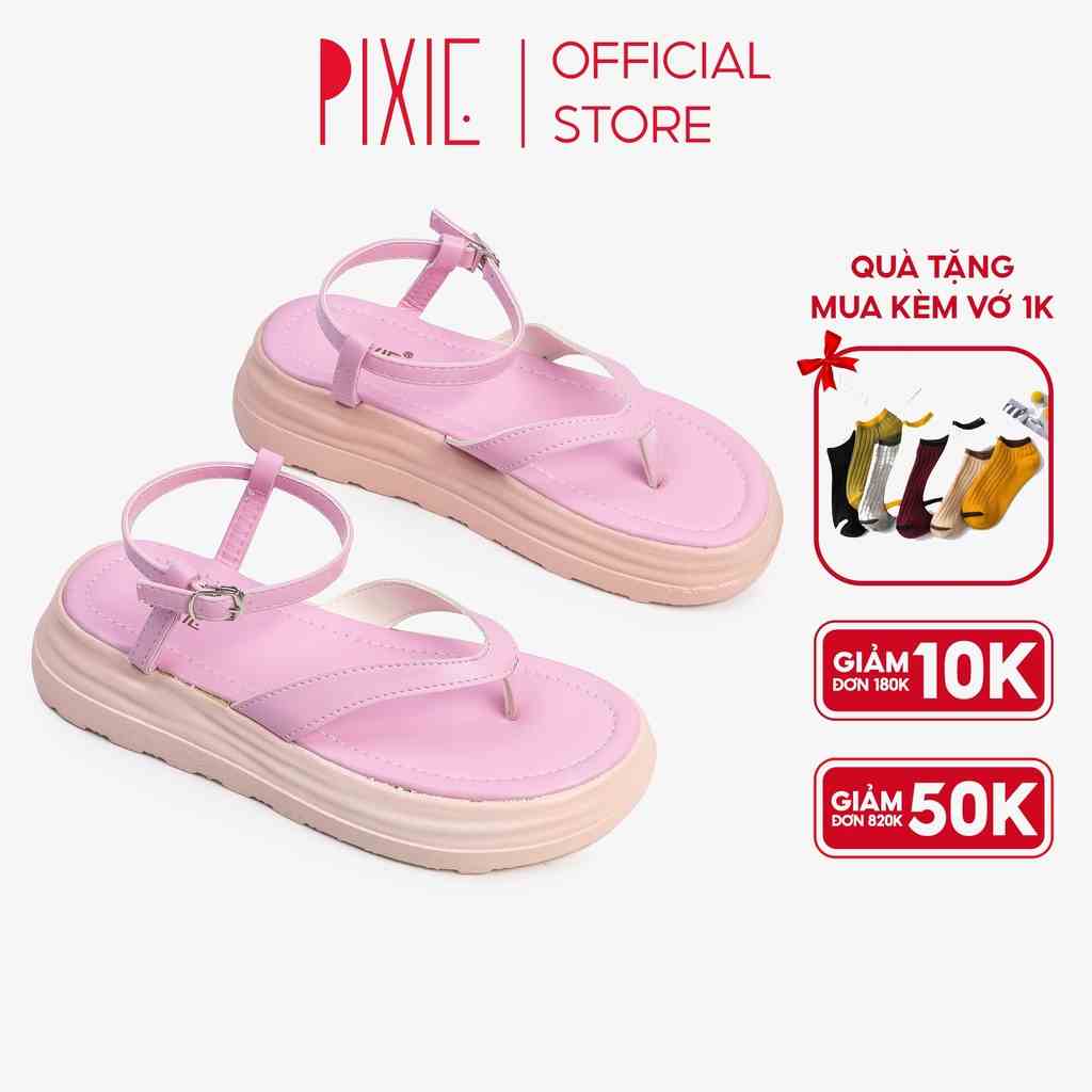 Giày Sandal Đế Xuồng 4cm Xỏ Ngón E137 Pixie