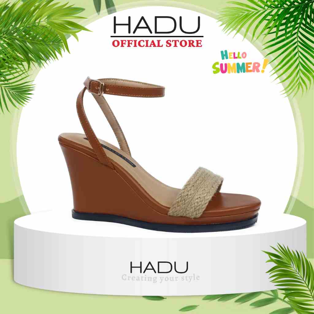 [Mã FA10K28 giảm đến 10k đơn 99k] Giày sandal đế xuồng 9p quai ngang đan cói BIARA HADU MX17 - BH 24 tháng