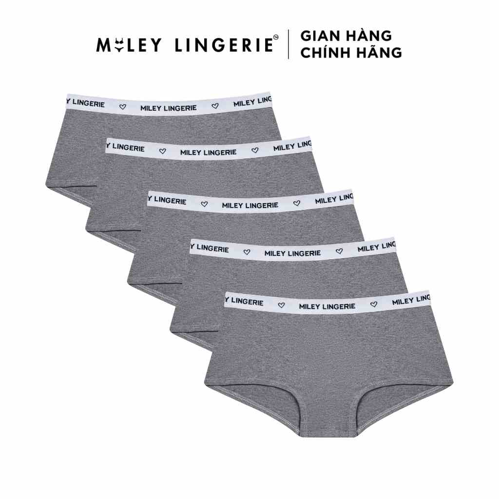 [Mã BMLTA35 giảm đến 35K đơn 99K] Combo 5 Quần Lót Nữ Boxer Fashion Silver Grey Being Me Miley Lingerie