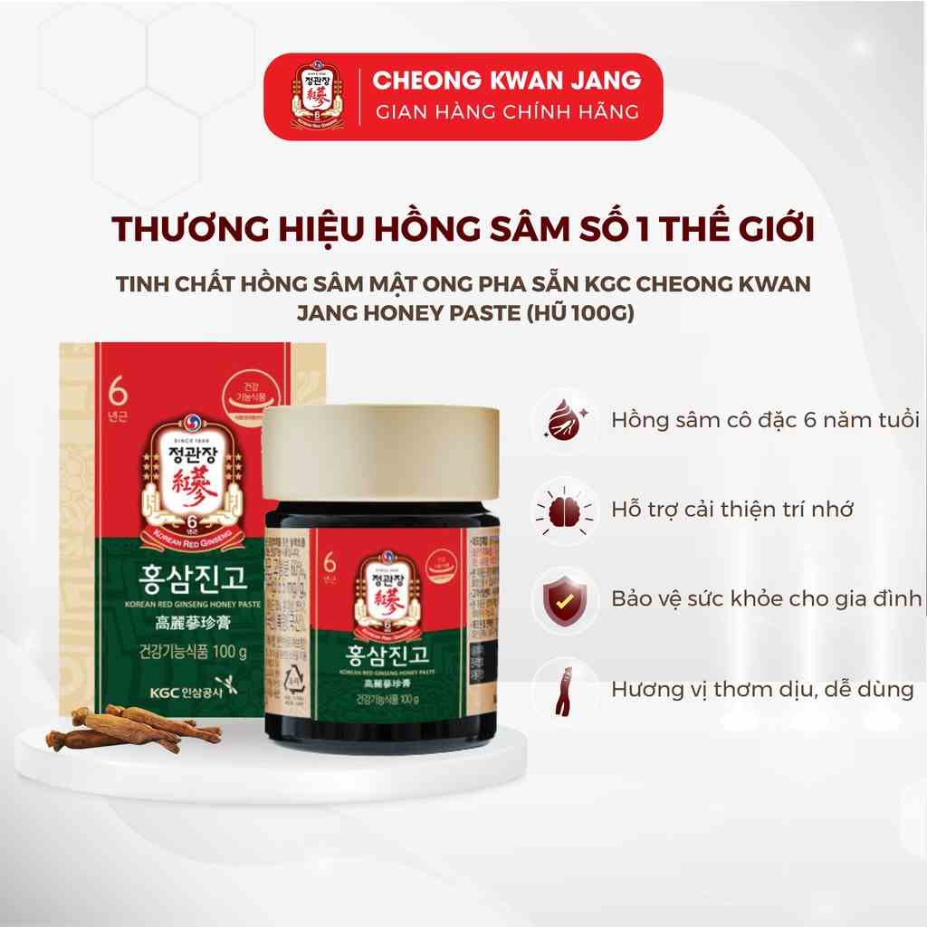 Hồng Sâm Mật Ong KGC Cheong Kwan Jang Honey Paste (Hũ 100g)