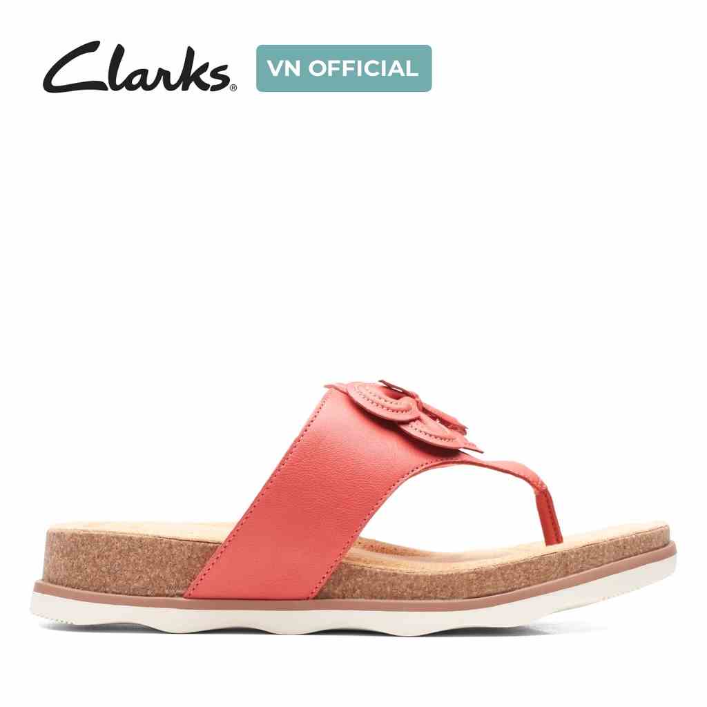 [Mã BMLTA35 giảm đến 35K đơn 99K] Dép Xỏ Ngón Da Nữ Clarks Brynn Style màu Bright Coral