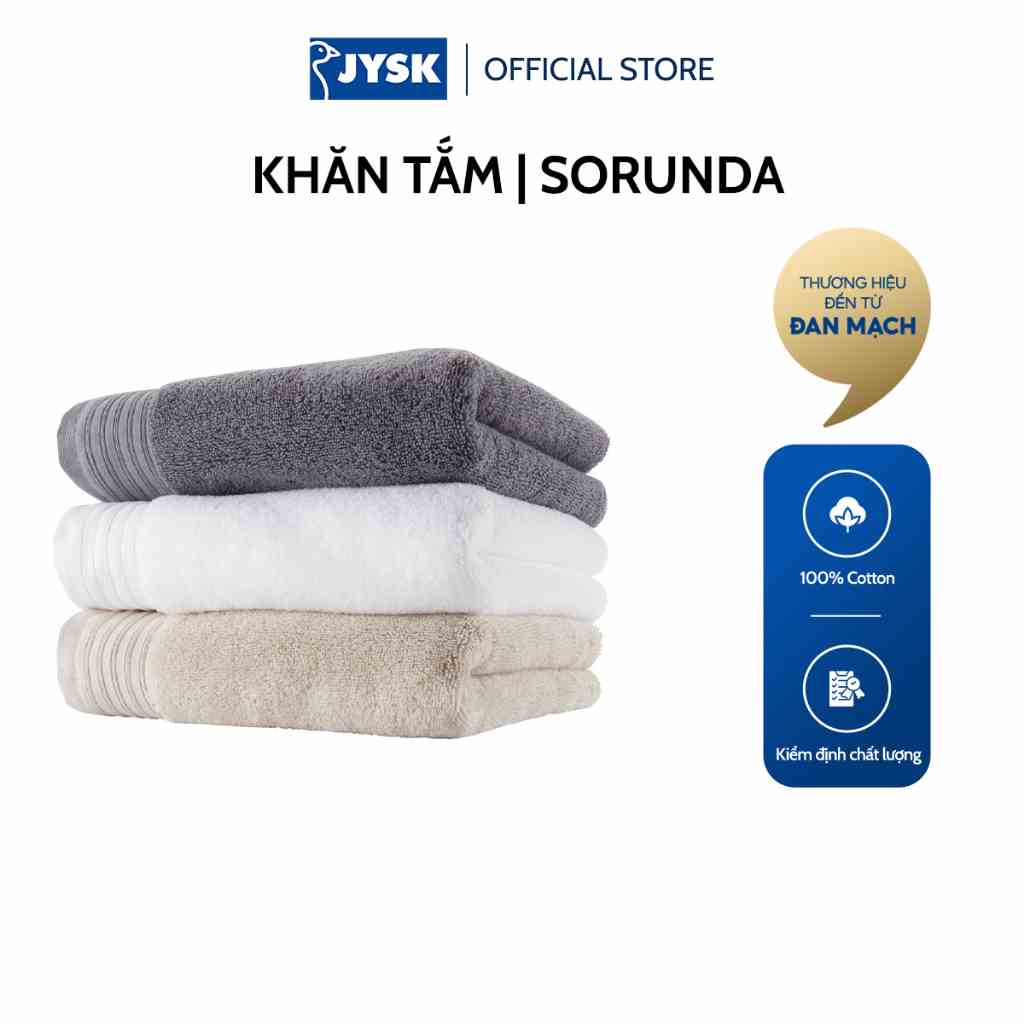 Khăn tắm | JYSK Sorunda | cotton | nhiều màu | R70xD140cm