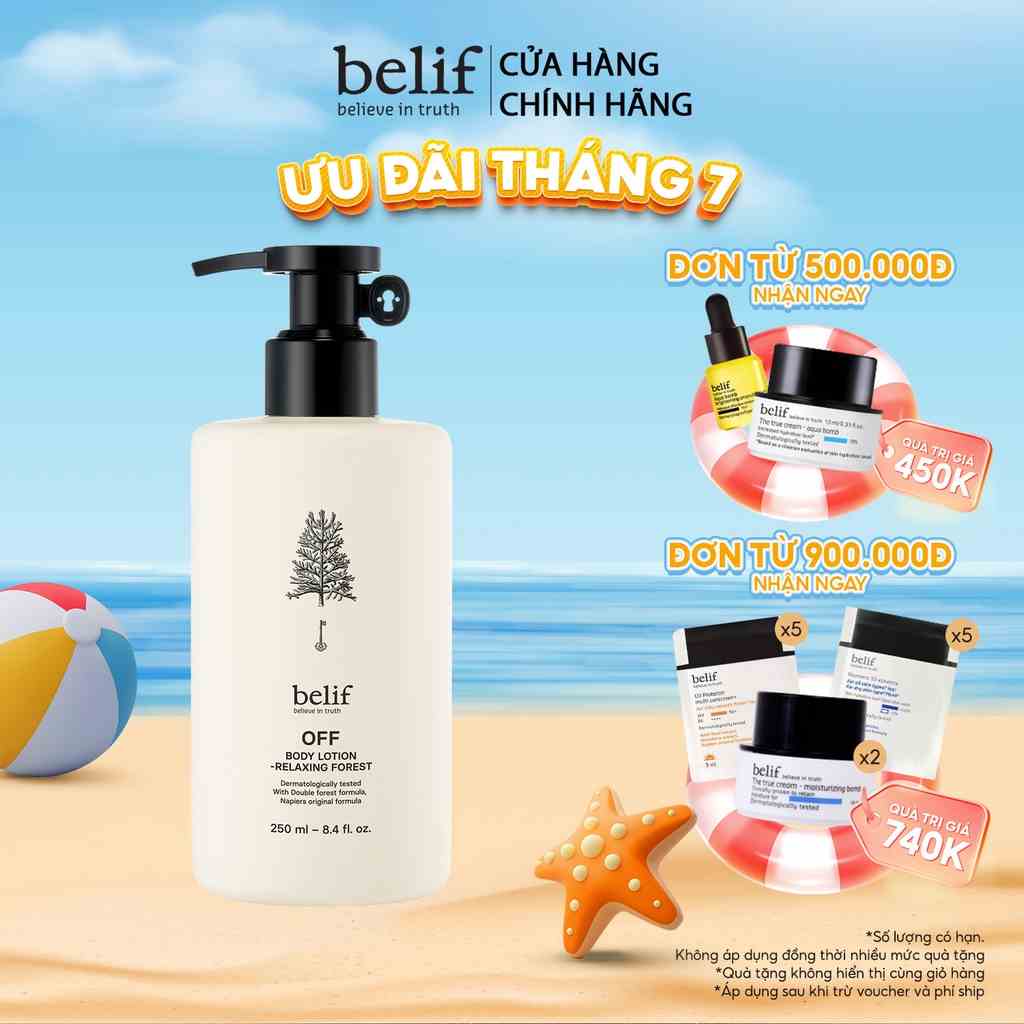 Sữa dưỡng thể belif Body Lotion Relaxing Forest 250ml