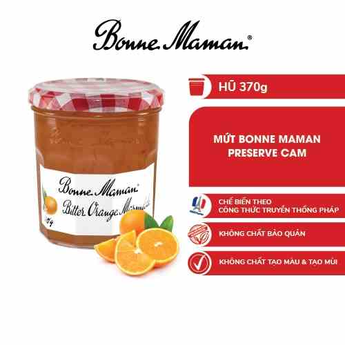 Mứt Bonne Maman Preserve Cam - Hũ 370g