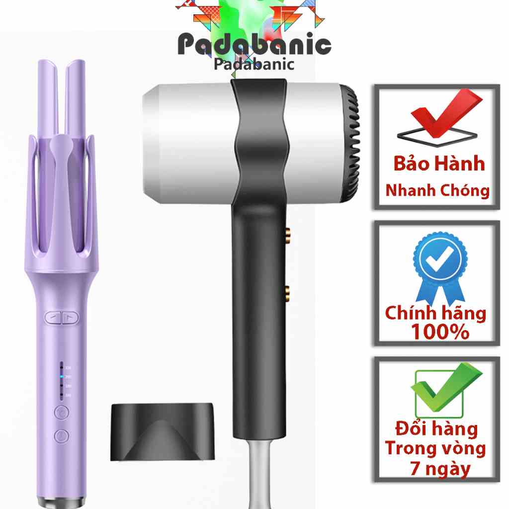 Máy Uốn Tóc Xoăn Tự Động Padabanic8887 Xoay 360 Độ Hai Chiều Nóng Nhanh