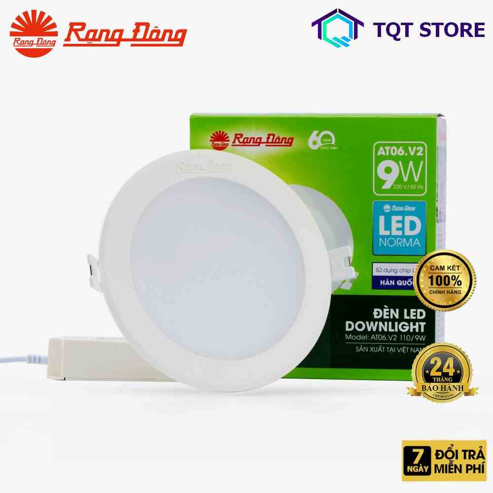 Đèn LED Downlight chính hãng Rạng Đông AT06.V2 110/9W