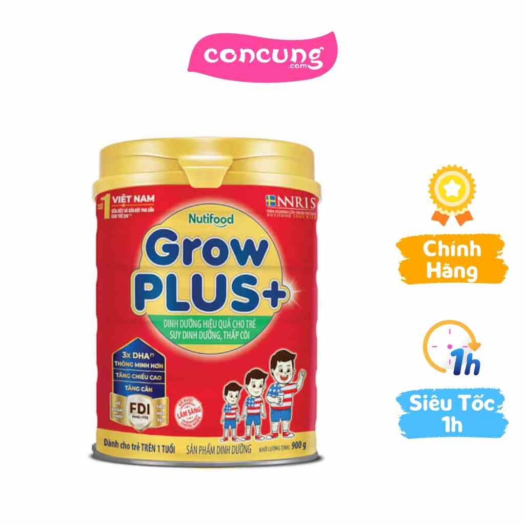 Sữa GrowPLUS+ Đỏ cho bé 1 tuổi 900g