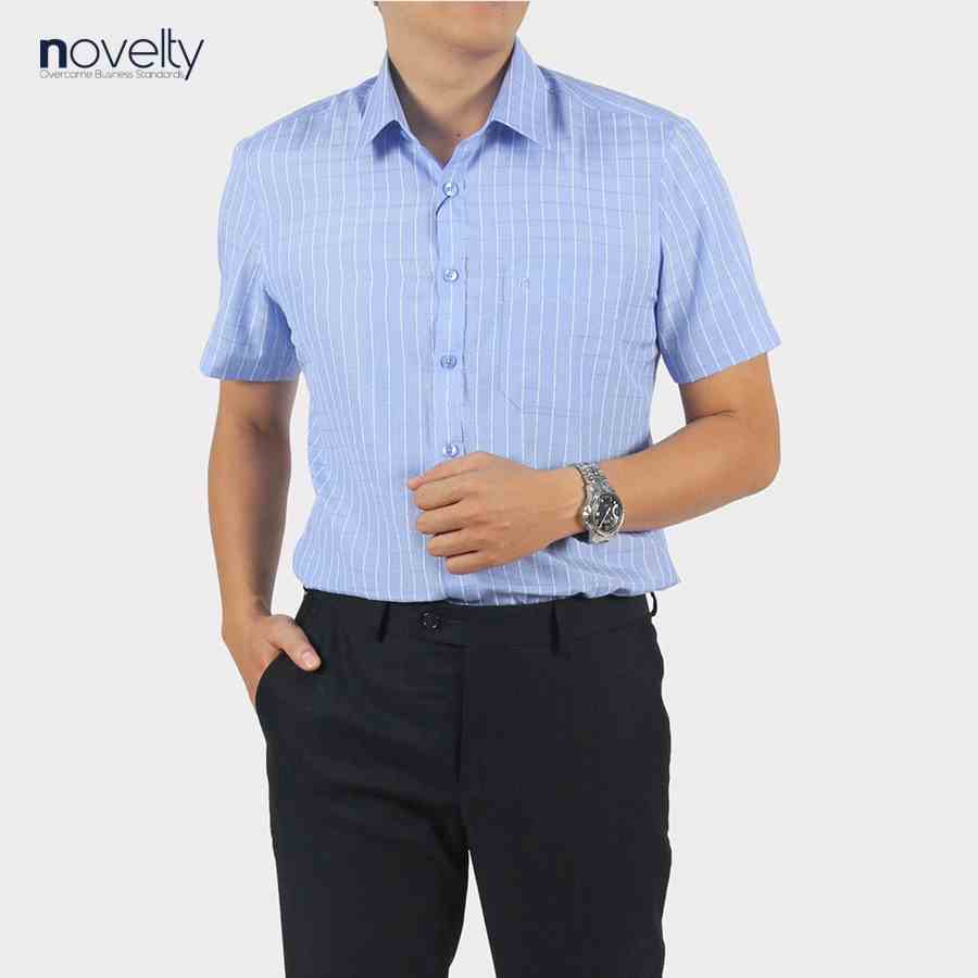 Áo sơ mi nam ngắn tay Novelty Regular fit caro lớn NSMMCLMTCR220773N