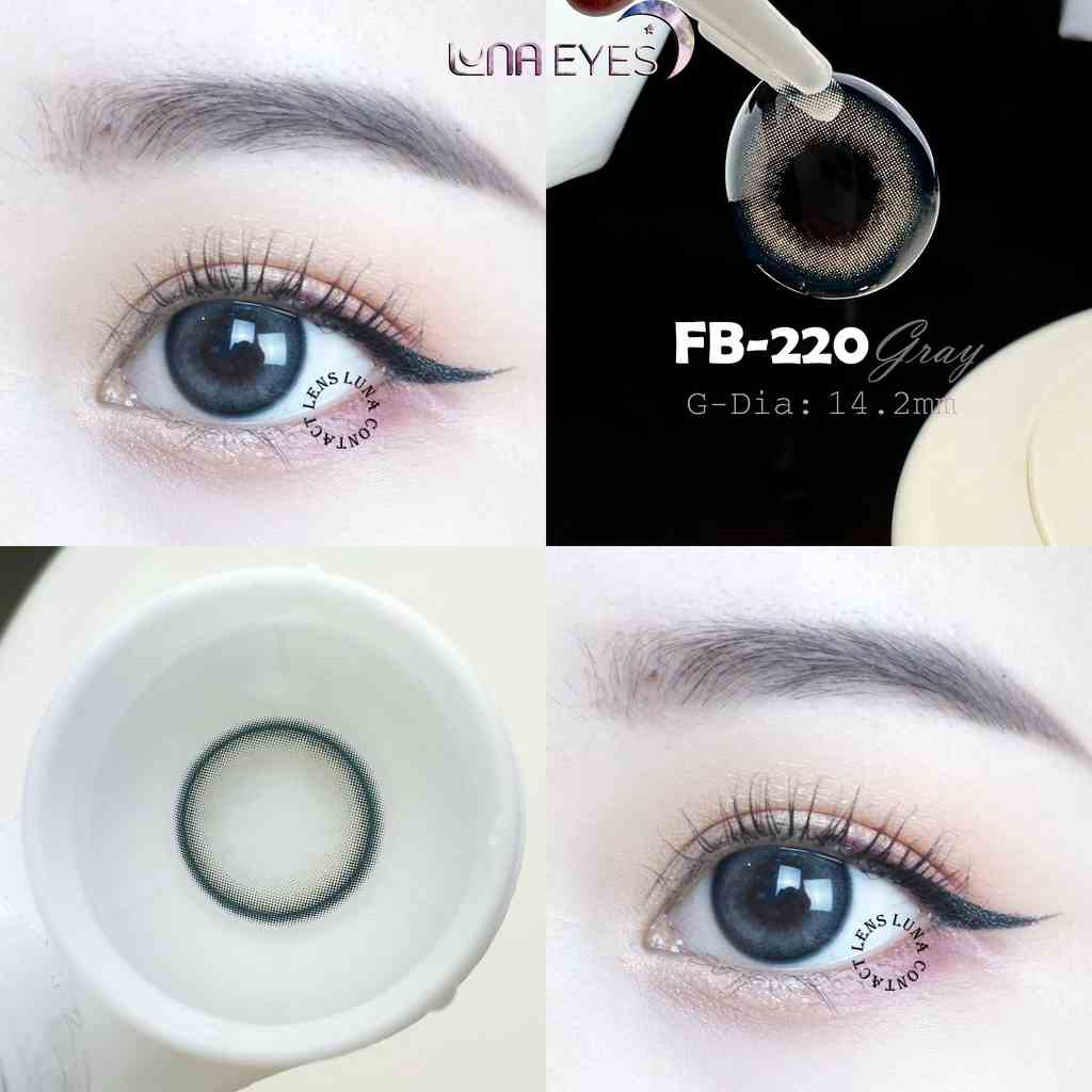 Kính áp tròng LUNA EYES FB-220 GRAY - Lens size vừa