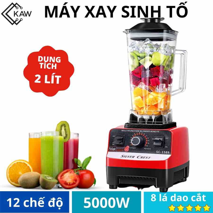 Máy xay sinh tố công nghiệp kaw 5000w, lỗi 1 đổi 1