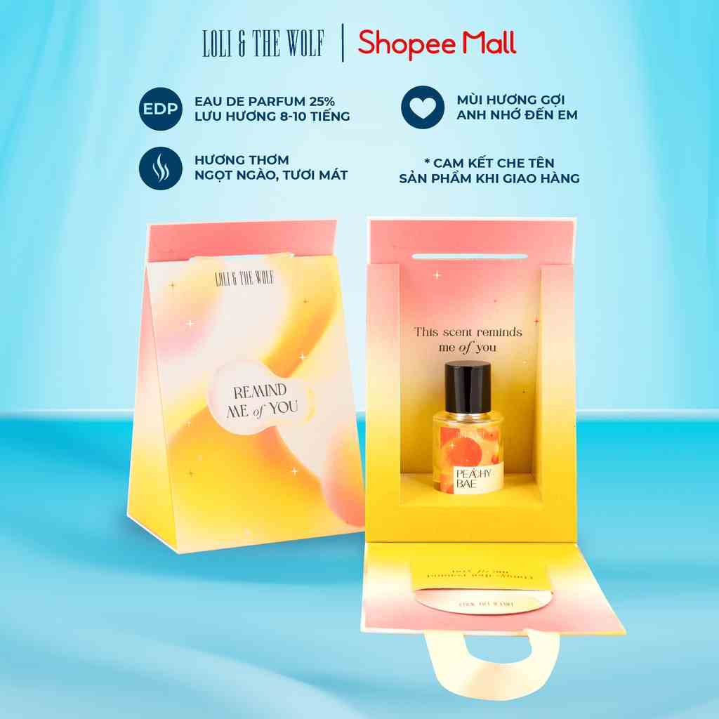 Bộ quà tặng Loli And The Wolf REMIND ME OF YOU -Set quà Nước hoa JASMINE AFTER RAIN hoặc DAISY ON SUNSET chai 50ml