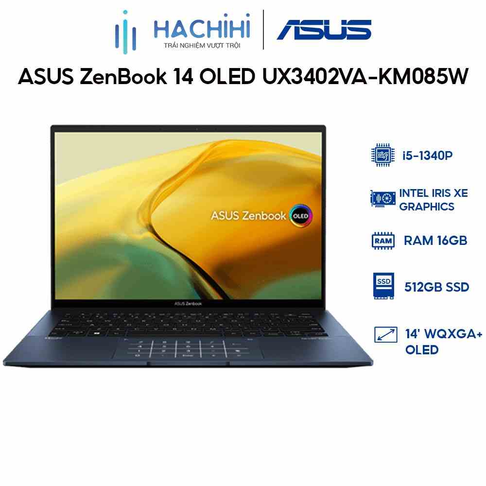 Laptop ASUS ZenBook 14 OLED UX3402VA-KM085W (i5-1340P | 16GB | 512GB | Intel Iris Xe Graphics | 14 WQXGA+ OLED)