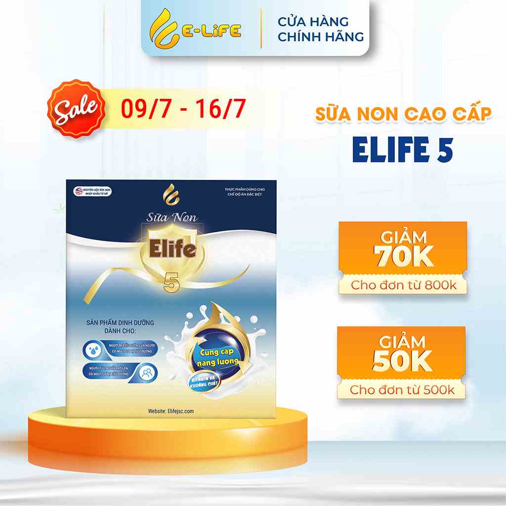 [Mã ICBFRI300 giảm 10% đơn 249K] Sữa non Elife 5 giúp cơ thể khỏe mạnh và dẻo dai hơn