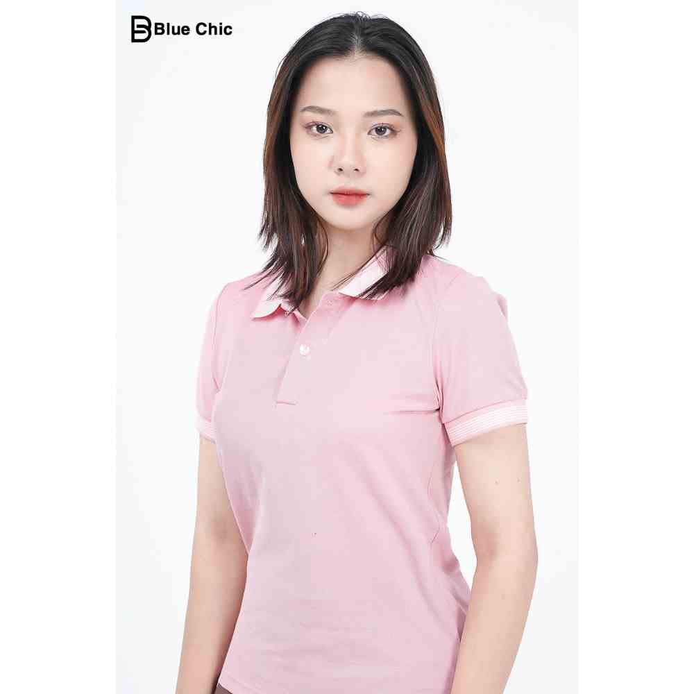 [Mã BMLTB200 giảm đến 100K đơn 499K] Áo thun polo nữ, vải Polo mắt chim cotton và sợi santex, đủ size - Bluechic