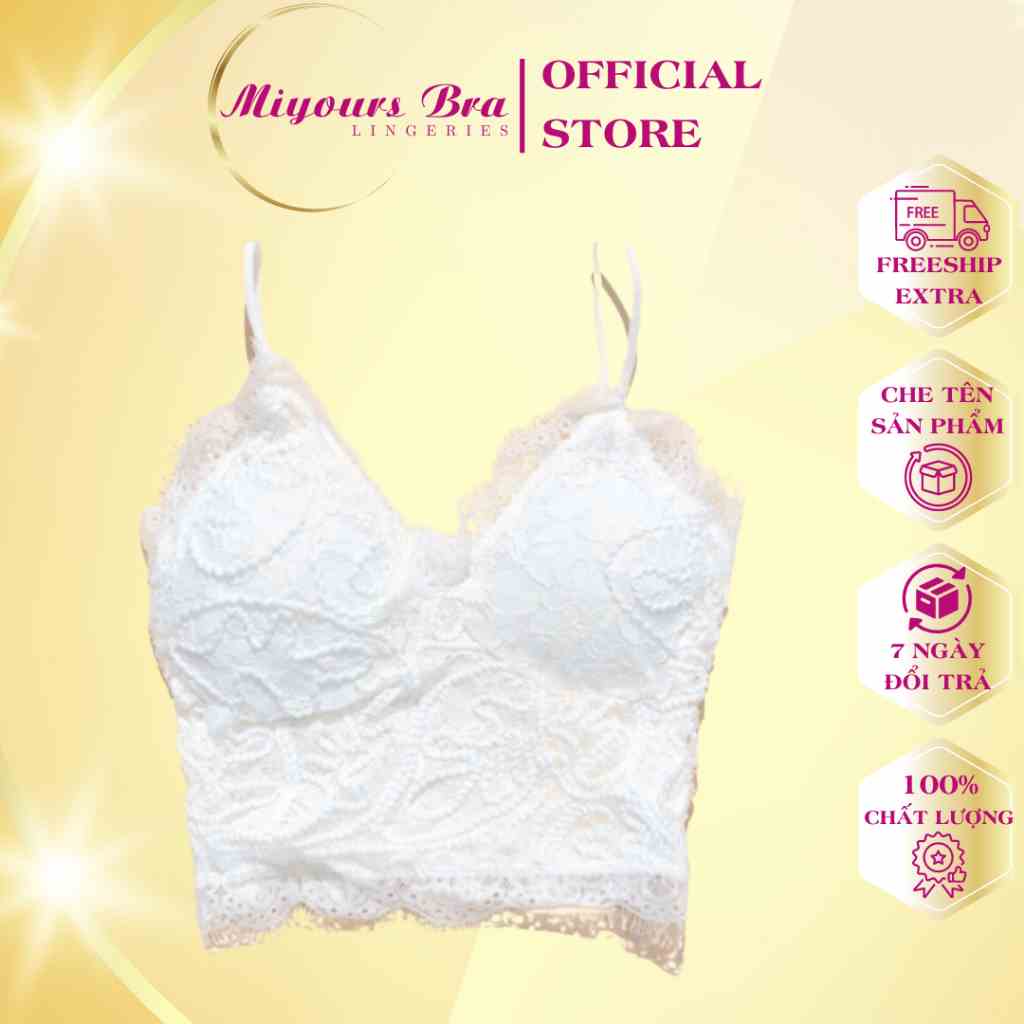 [Mã BMLTB35 giảm đến 35K đơn 99K] Áo lót nữ bra Miyours Fashion & More BR509 2 dây viền hoa nổi sang chảnh cuốn hút