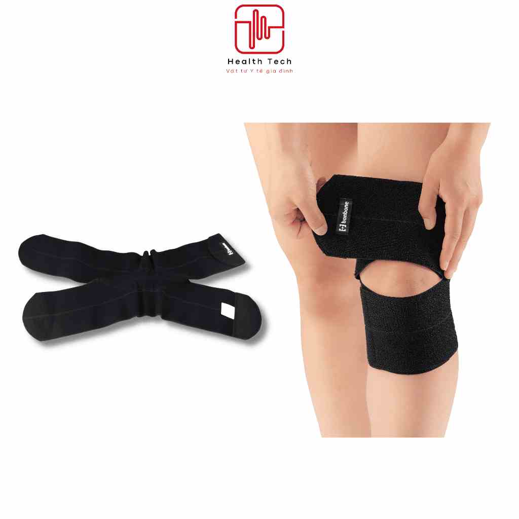 [Mã ICBFRI300 giảm 10% đơn 249K] Đai cố định đầu gối Bonbone Free Knee Supporter KI Freesize - Healthtech