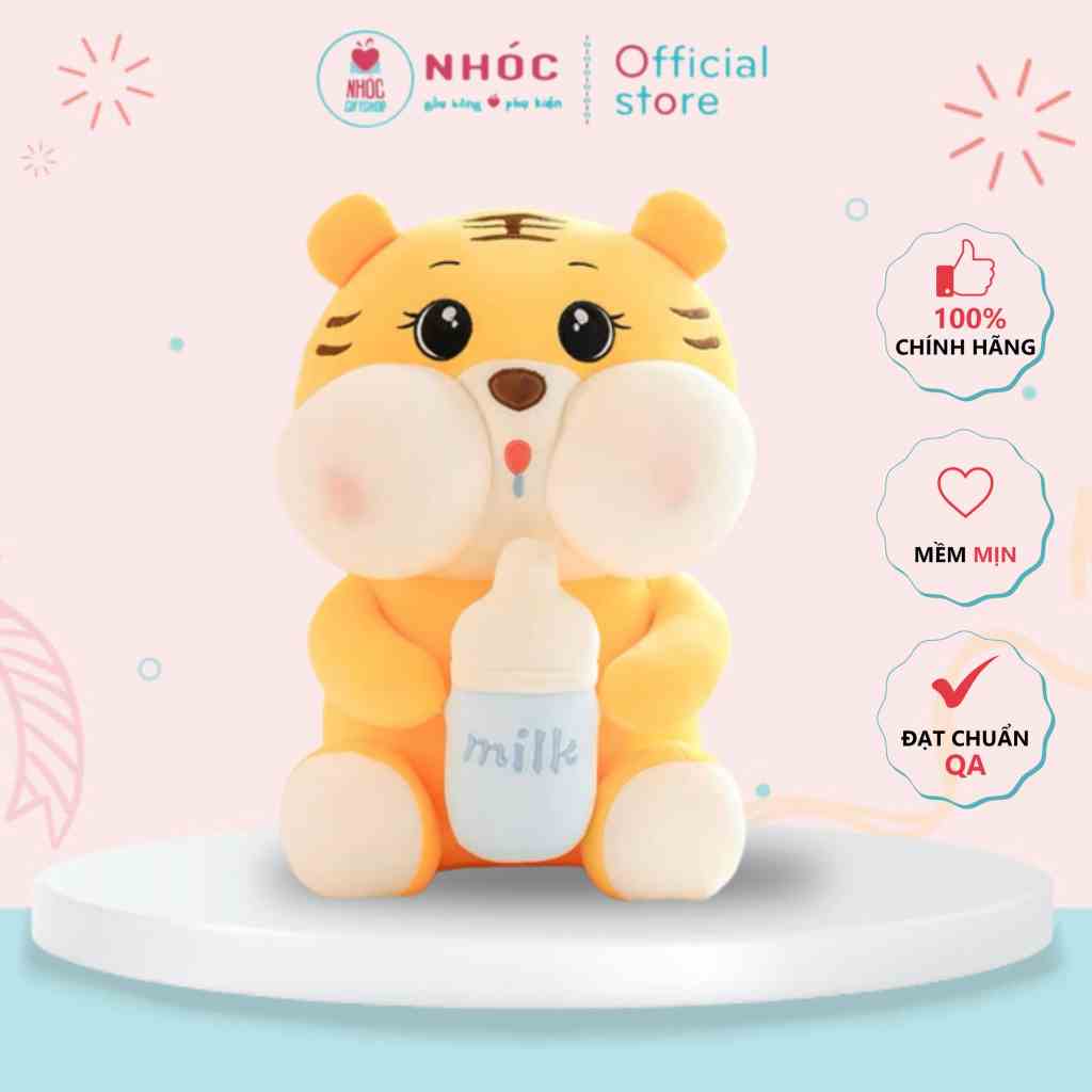 [Mã BMLTB200 giảm đến 100K đơn 499K] Thú bông Hổ ôm bình sữa bông cao cấp - NHÓC